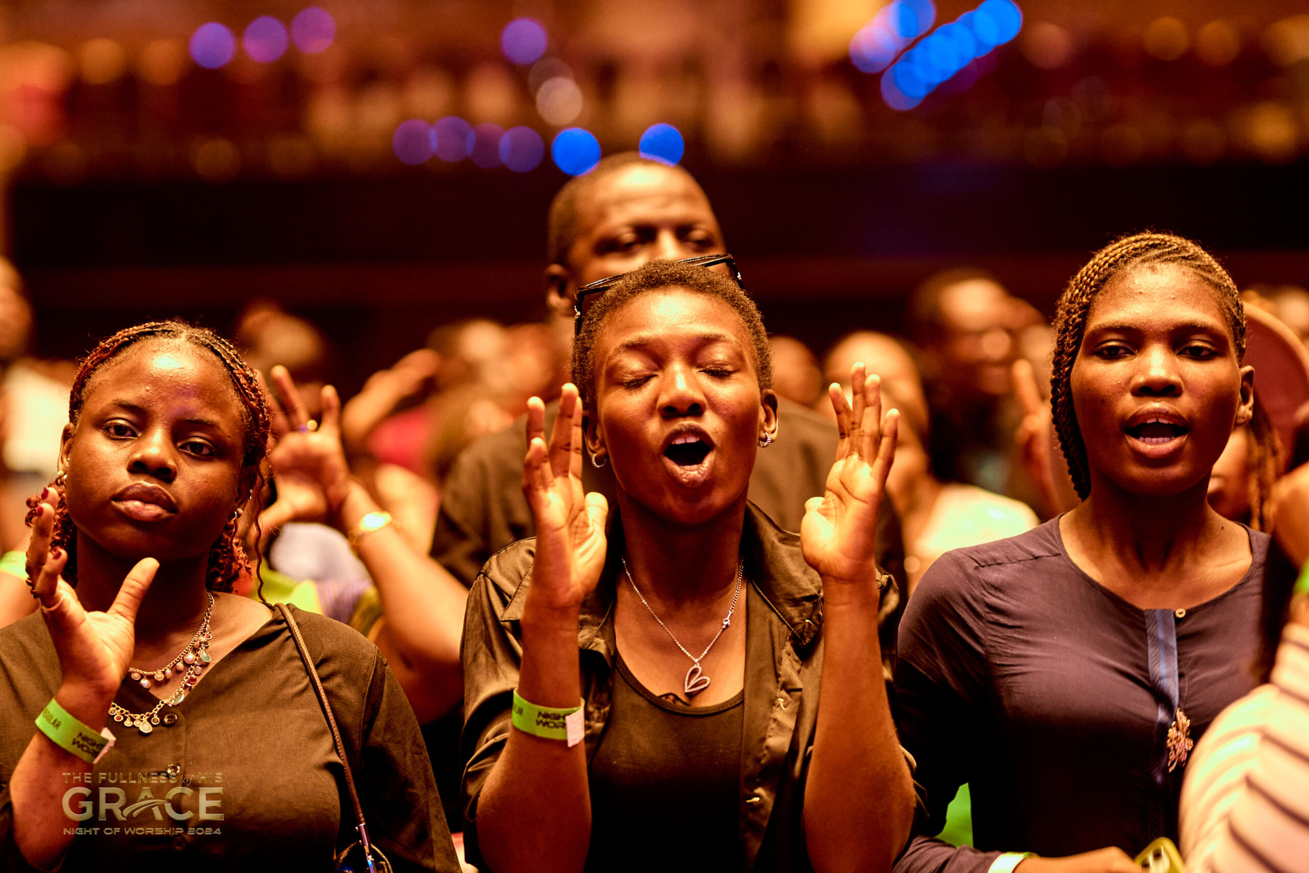 The congregation in worship at Night of Worship